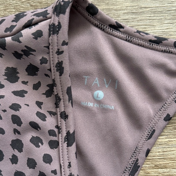 Tavi Brown Leopard Print Sports Bra Top - Picture 2 of 5